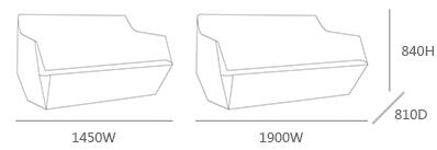 创意家具 - 坐具|沙发|办公家具|设计师家具|facett 双/三座沙发